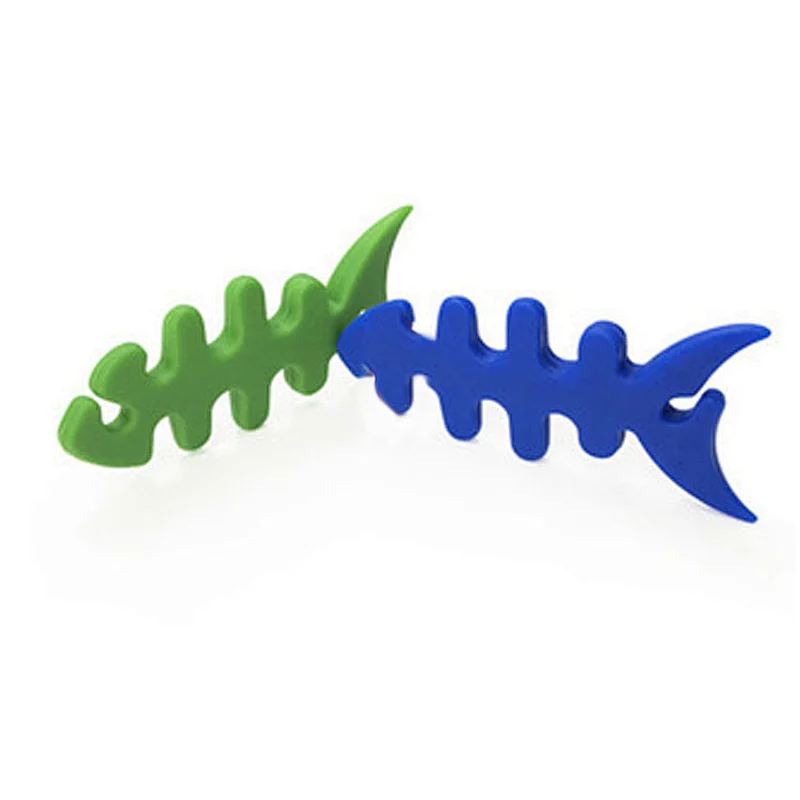 Silicone Fish Bone Earphone Cable Cord Winder Wrap Fishbone Headphone Holder