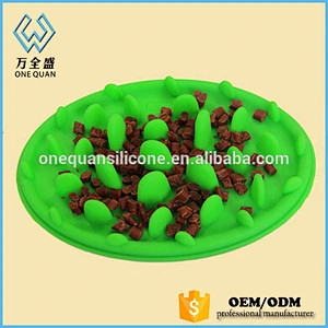 Slow Down Eating Dog Pet Feeder Dog Food Bowl Silicone Pet Bowl