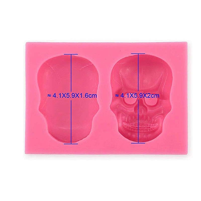 Halloween Chocolate Mold Silicone 3D Skull Shape Mold Cupcake Decoration