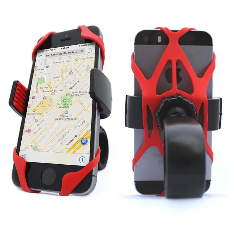 10.6X6 cm Silicone Elastic Rubber Slap Phone Band Cell Phone Holder