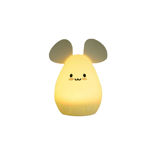 Portable Cute mouse Silicone LED Night Light, Touch Sensor Beside LED Table Lamp, Rechargeable Night lamp