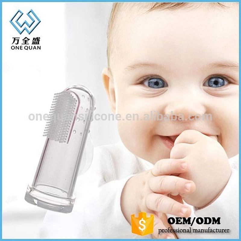 FDA 100% silicone baby finger toothbrush