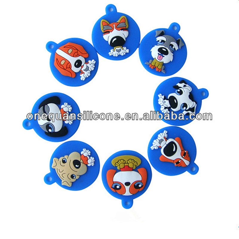 New arrival onequan silicone dog tag with 3D cute pictures