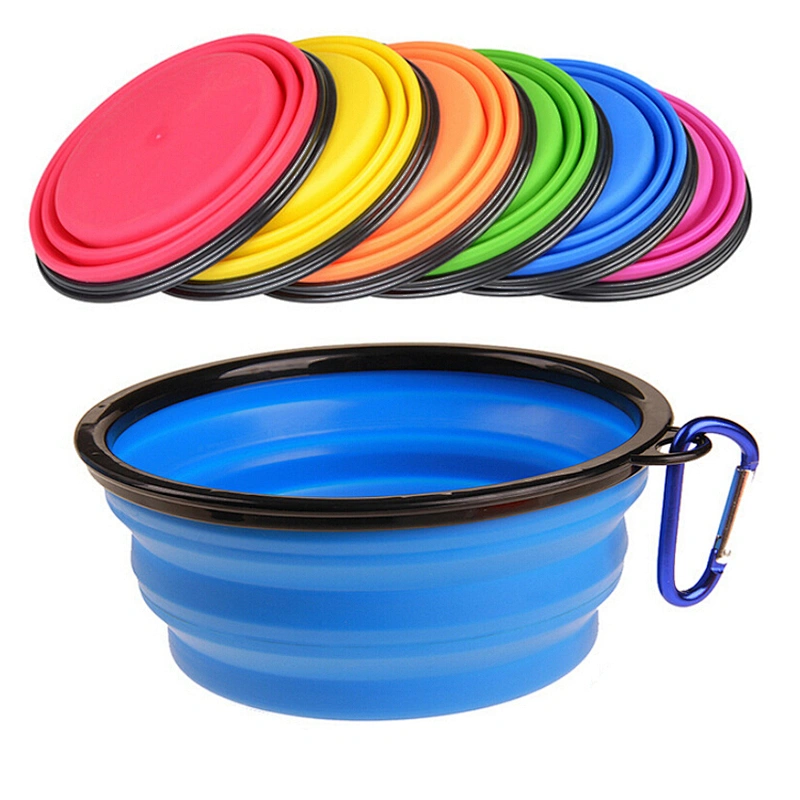 Travel Dog Bowl Collapsible Pets Travel Bowl For Food & Water Portable Food Bowls with High Grade Silicone