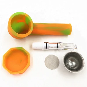 New Silicone Hand Pipe Weed Smoking Pipe with Filter Tip Multi Color Easy Cleaning 7 Colors Possible to Choose