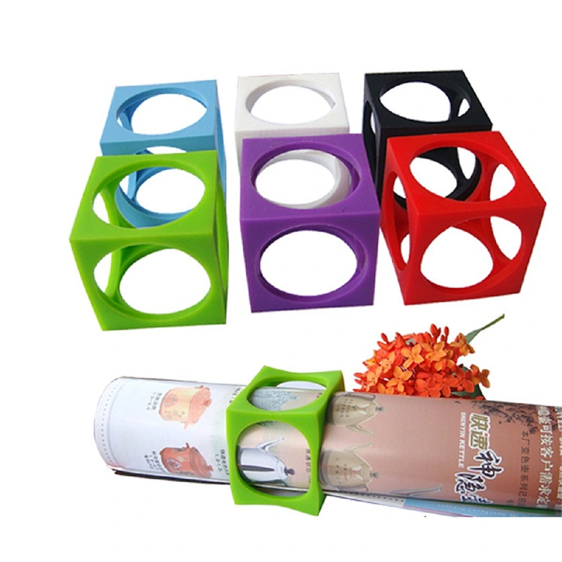 new products custom printed colored thick rubber bands in 3d cube shape
