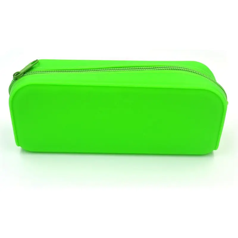 Candy-colored Silicone Pencil Case Zipper Pen Bag Multifunctional Handbag School Supplies Cute Stationery Cosmetic Pouch