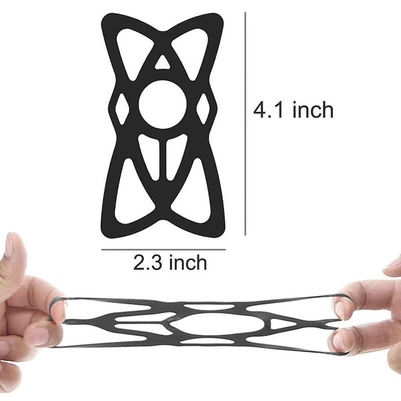 10.6X6 cm Silicone Elastic Rubber Slap Phone Band Cell Phone Holder