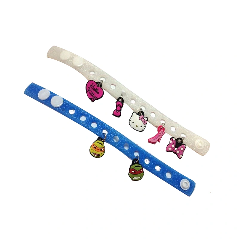 Factory Wholesale Silicone Wristband With Charm Bracelets