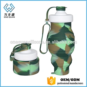 silicone water bottle ,foldable for outdoors