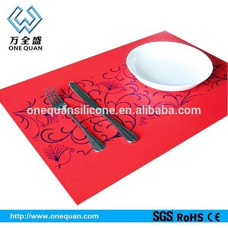 100% food grade heat resistant silicone placemat dinner mat