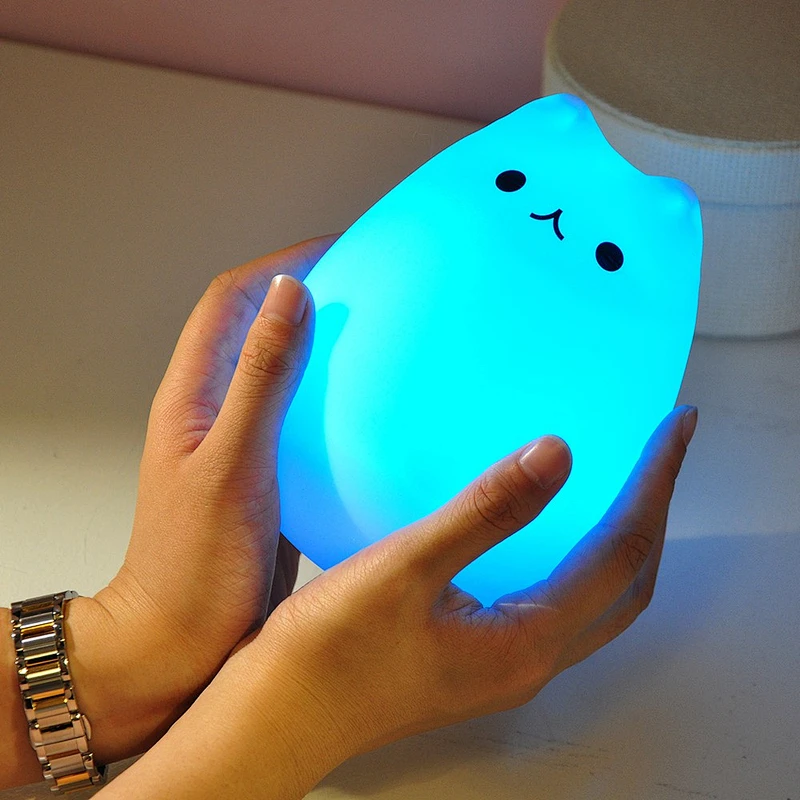 Silicone soft baby light night indoor led night light for kids