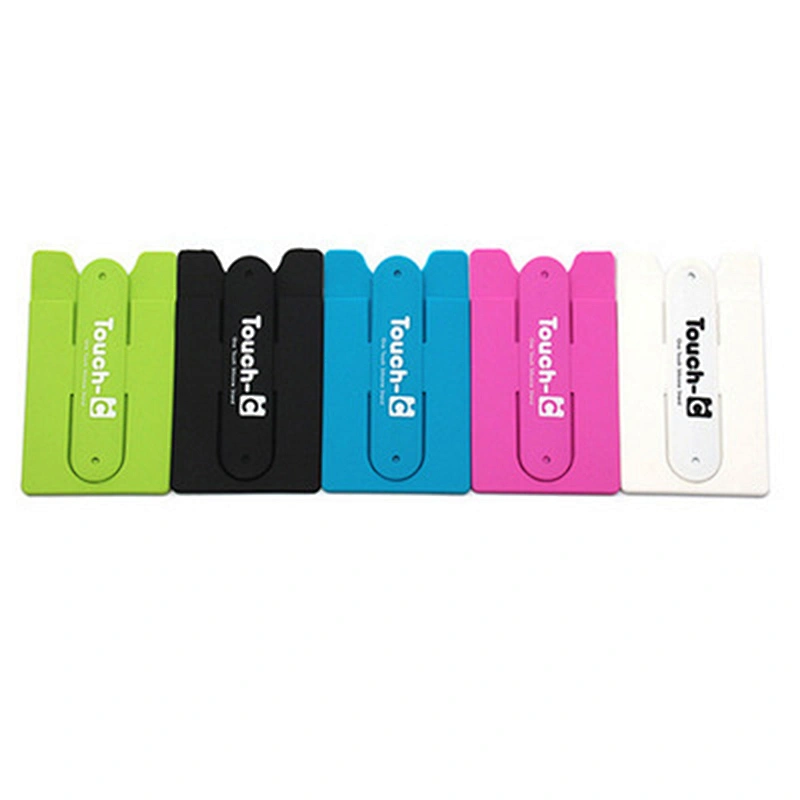 creative customized silicone card holder for mobile phone with 3m sticker