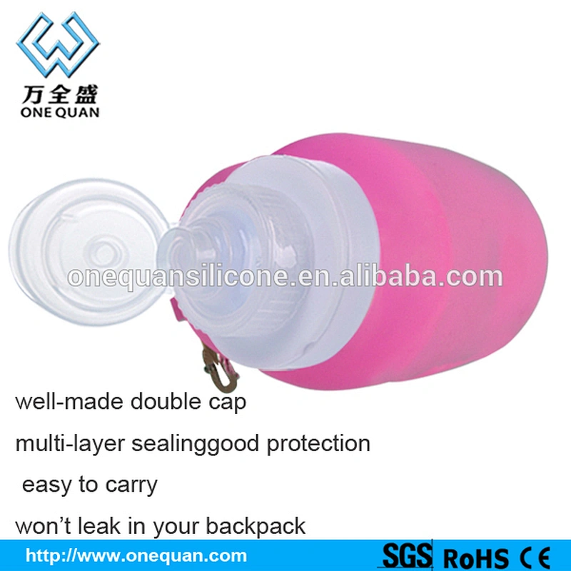 Big Promotion Free Durable and Foldable Silicone Water Bottle/Collapsible and Portable Water Bottle for Travel and Sports