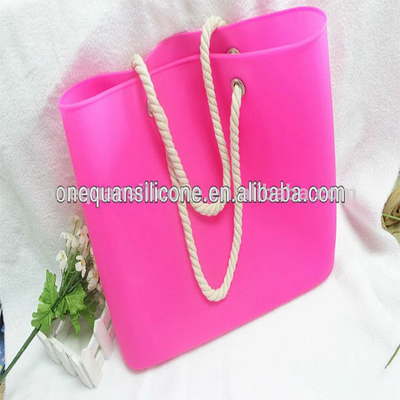Silicone Beach Bag Rubber Durable Beach Tote Bag, Fashion Women Beach Bag