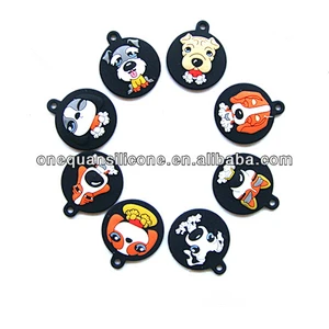New arrival onequan silicone dog tag with 3D cute pictures