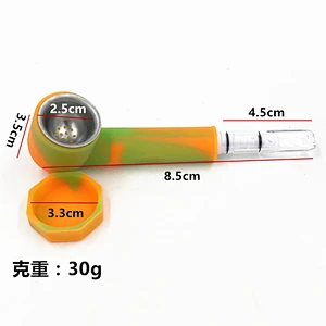 New Silicone Hand Pipe Weed Smoking Pipe with Filter Tip Multi Color Easy Cleaning 7 Colors Possible to Choose