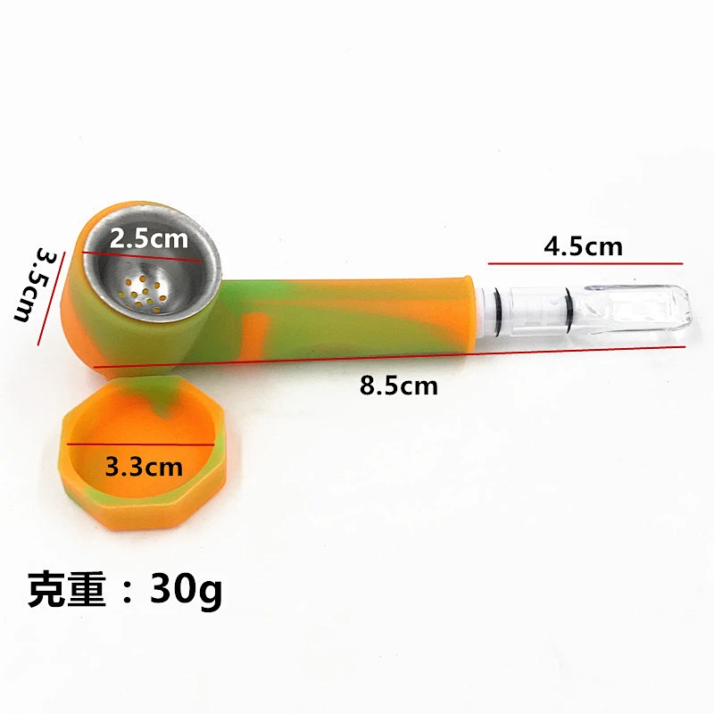 New Silicone Hand Pipe Weed Smoking Pipe with Filter Tip Multi Color Easy Cleaning 7 Colors Possible to Choose