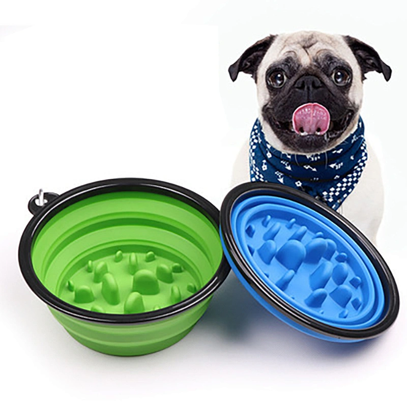 Collapsible Portable Colorful Food Grade  Easy Carry dog food bowl