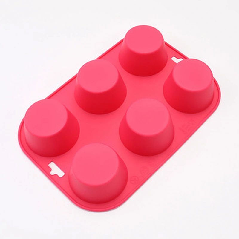 Silicone Muffin Pan Cupcake Set - Mini 6 Cups Muffin Tin, Nonstick BPA Free Food Grade Silicone Molds