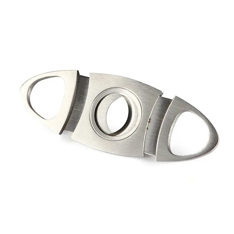 Amazon Choice Quality Importing Stainless Steel Cigar Cutter Custom Logo Guillotine Double Cut Blade Cigar Accessories