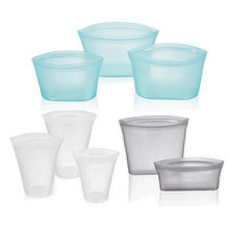 Custom logo FDA Freezer food grade sealable reusable fresh silicone food storage bag
