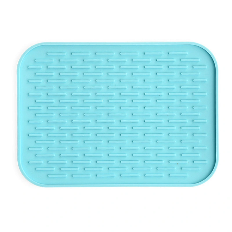 Heat Resistant Silicone Pot Holder, Kitchen Anti-skid Waterproof Table Mat, Glass Cup Plate Draining Tray