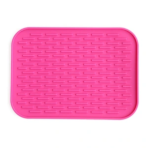 Heat Resistant Silicone Pot Holder, Kitchen Anti-skid Waterproof Table Mat, Glass Cup Plate Draining Tray