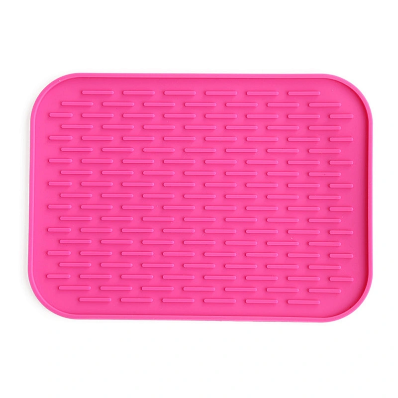 Heat Resistant Silicone Pot Holder, Kitchen Anti-skid Waterproof Table Mat, Glass Cup Plate Draining Tray