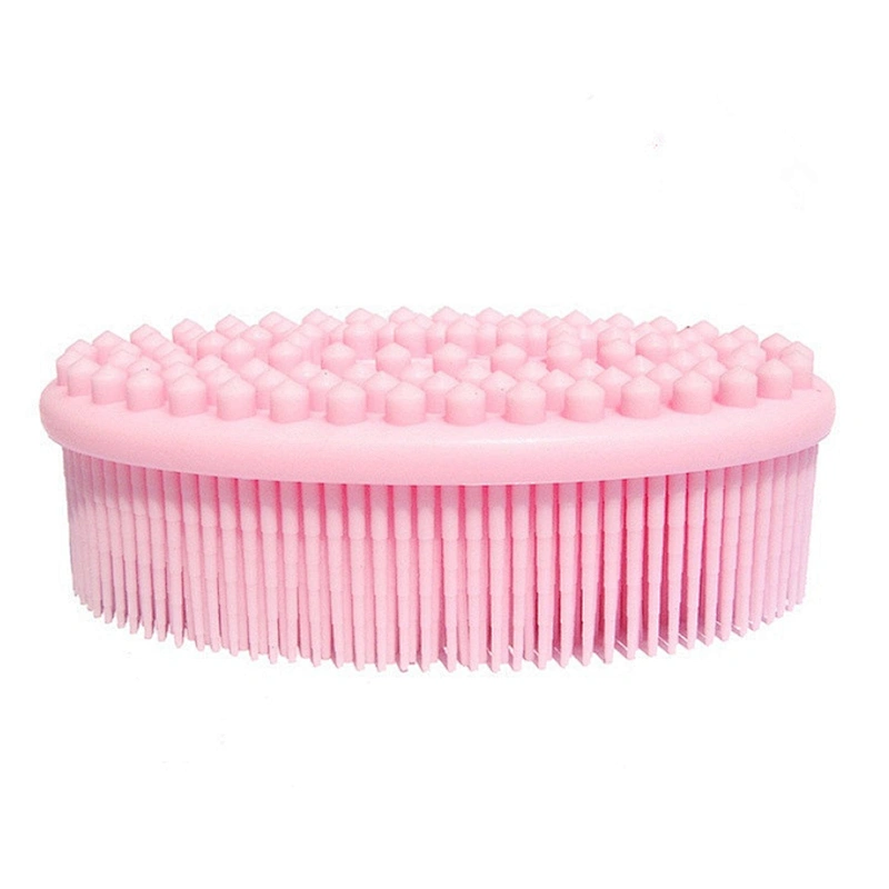 Silicone custom multi-use care comb super soft bath body massage cleaning brush