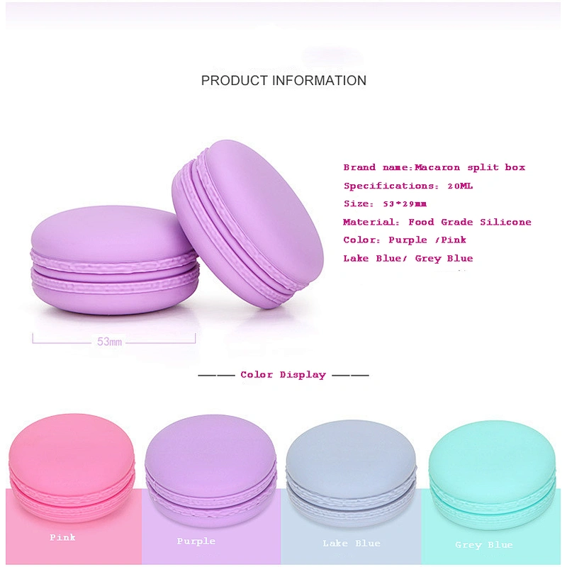 20ML Macaron Shape Silicone Cosmetic Container With Sealed Lids