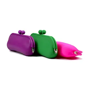 Washable Durable Silicone Glasses Bag Silicone Pencil Box For Travel
