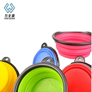 Food Grade Silicone Folding Pet Bowl For Feeding
