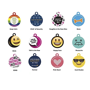 Unique Dog id tags with long chain/custom dog tag