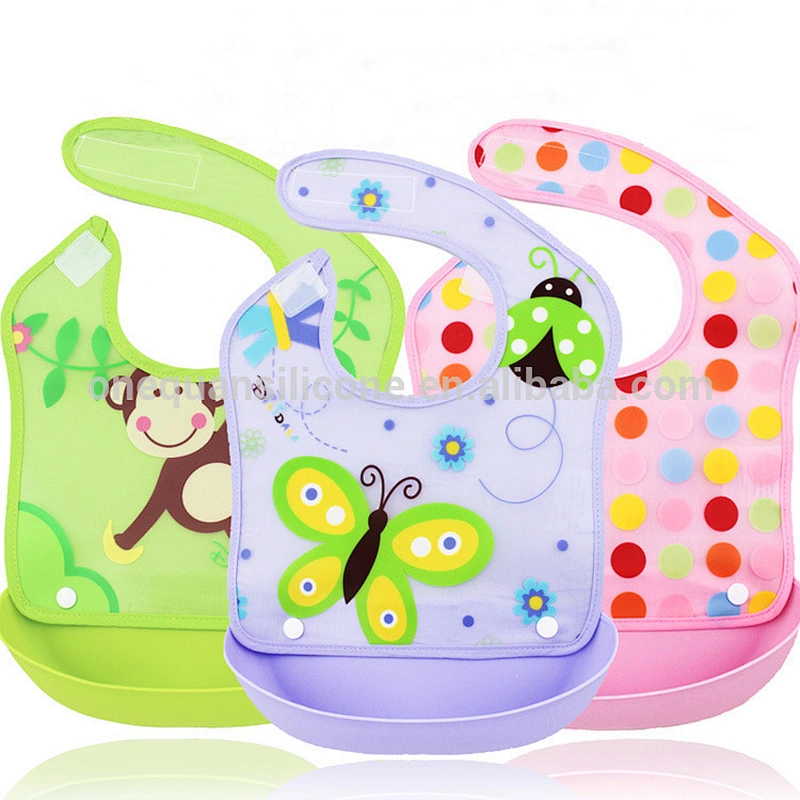 Wholesale Baby Bib Waterproof Silicone Girl Boy Waterproof Bib