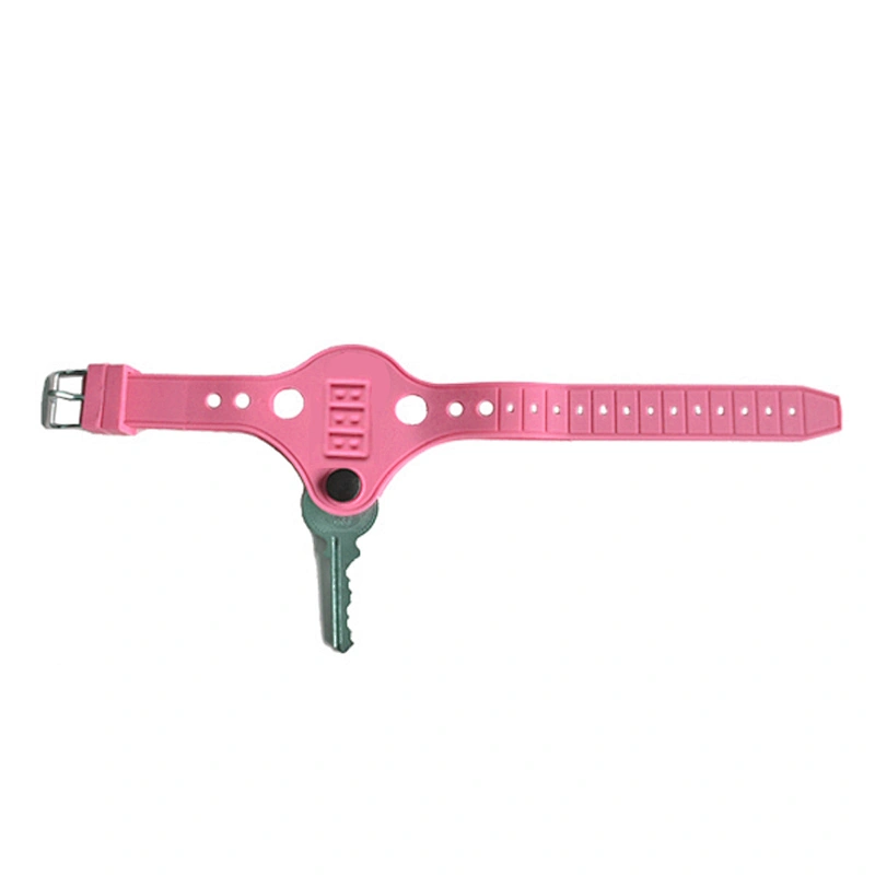 Wholesale Silicone Key Ring Bracelet with Lock