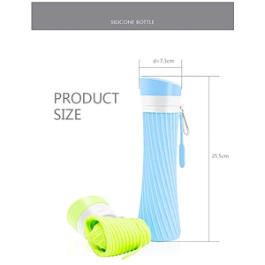 Sports silicone water bottle waistline shape