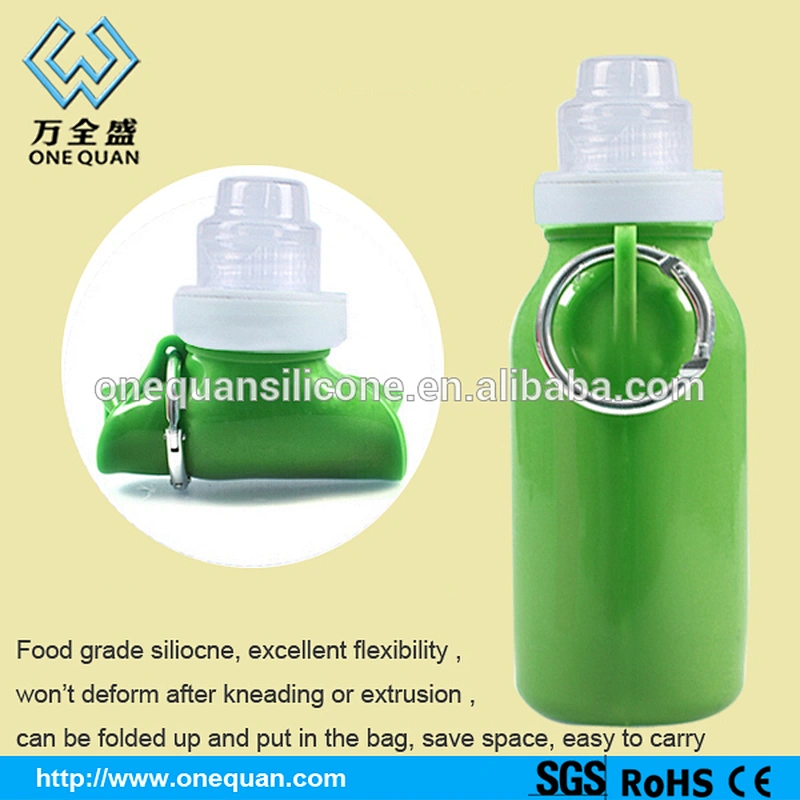 Big Promotion Free Durable and Foldable Silicone Water Bottle/Collapsible and Portable Water Bottle for Travel and Sports