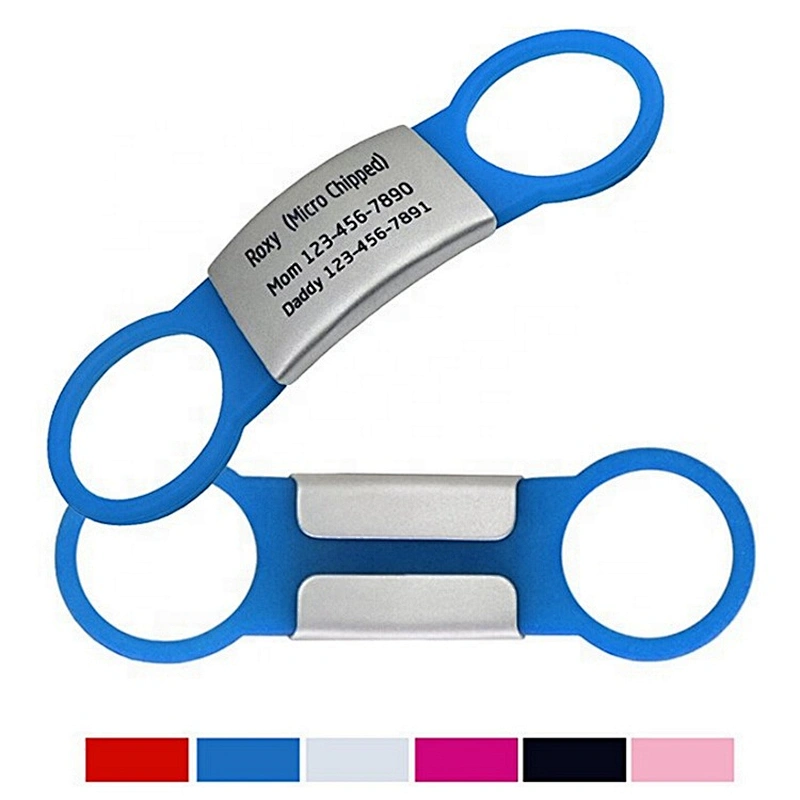 Blank Silicone Metal Tag Stainless Steel Pet Metal Blank Tag