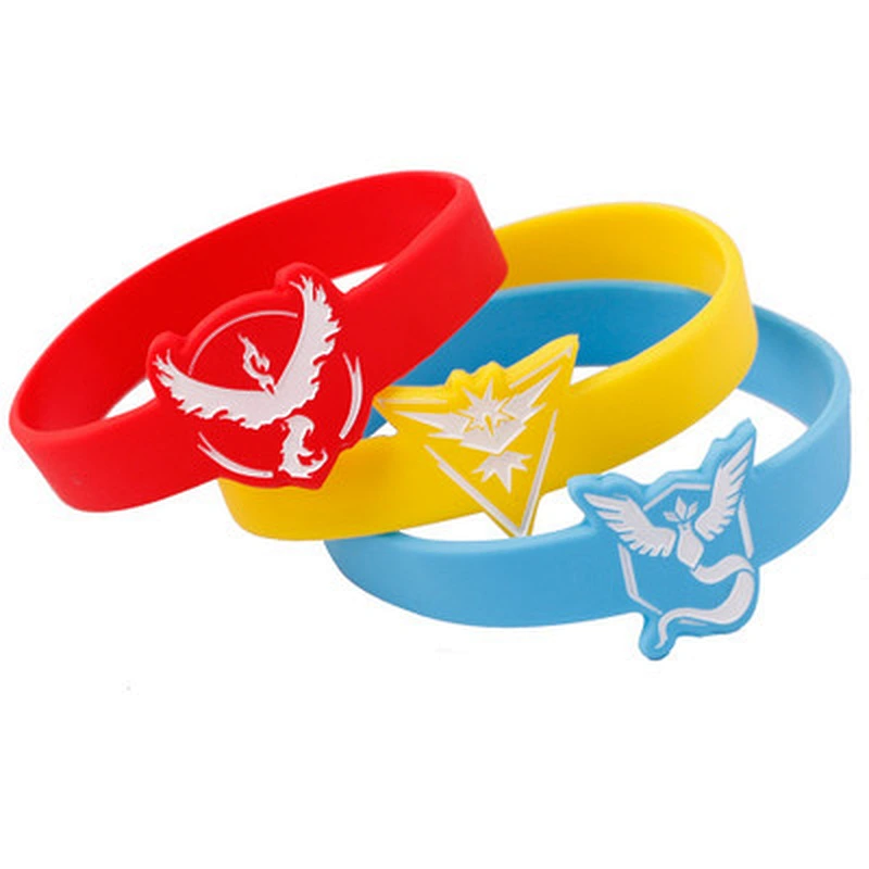Factory wholesale cheap price Pokemon go wristband silicone bangles bracelet for outdoor and promotional gift