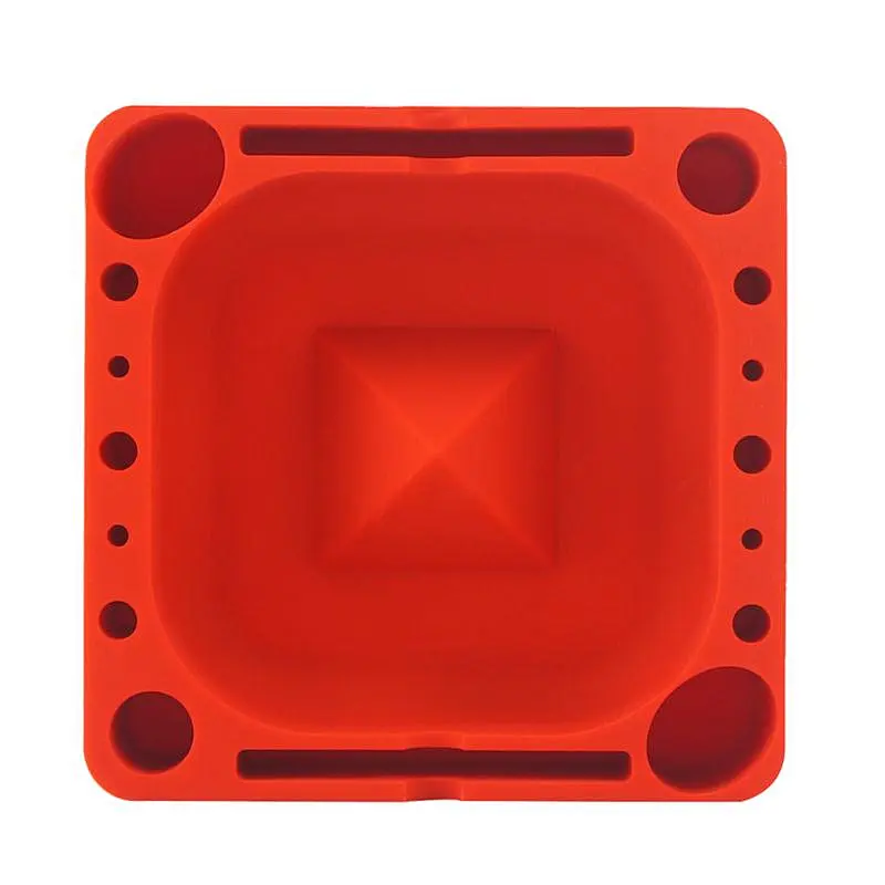 12.5x12.5 cm Heat Resistant Custom Printed Multi Color Silicone Cigarette Ashtray with Bar Logo
