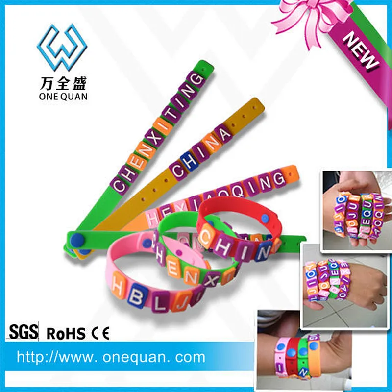 New Arrival!! funny kids bracelet with letters and digits
