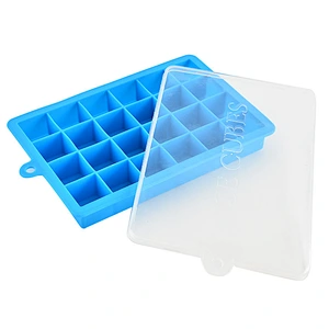 Silicone Ice Cube Trays Silicone Food Storage Ice Bucket 24 Cavity Square Ice Mould