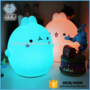 Smooth color changing light LED baby silicone night Light