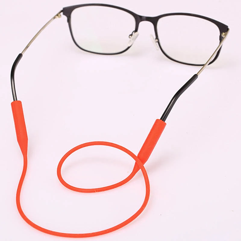 soft adjustable silicone rubber glasses strap cord