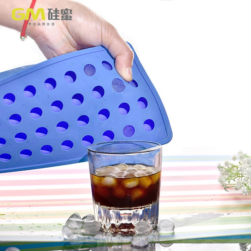 40 Holes Ball Sharped Ice Mold Silicone Logo Silicone Ice Cubes Ball Shape Ice Tray for Whisky
