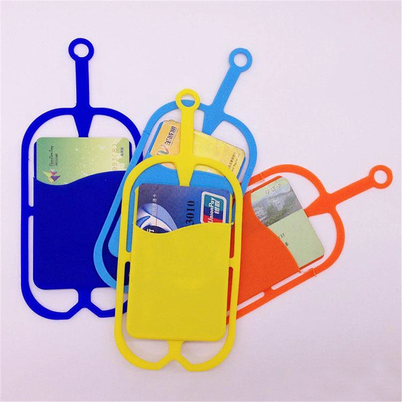 NEW DESIGN Silicone Cell Phone Card Holder Case for Mens Women Credit Card