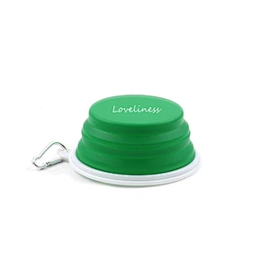 Collapsible expandable pet dog bowl  food feed water portable travel bowl safety hook