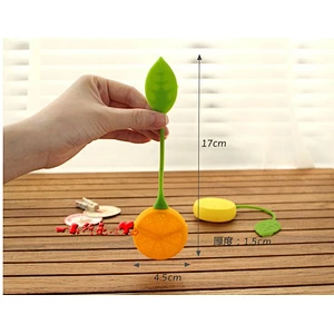 Lemon & Strawberry Loose Leaf Cute Animal fruit Food Grade Silicone Tea Infusers Gift for tea lovers Strainer