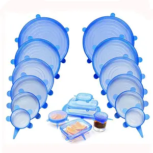 Hot selling 6pcs Silicone Food Wraps Seal Cover for Outdoors Elastic Food Covers